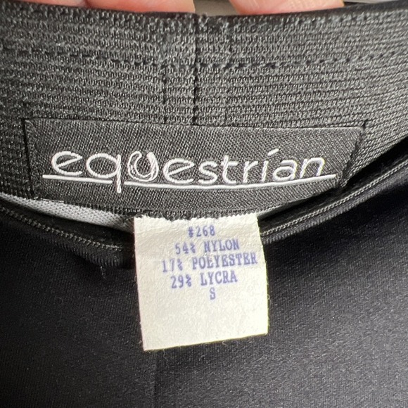 Equestrian Milo Pull On Flat Front Straight Leg Pants Women's Size Small Black - Picture 3 of 5